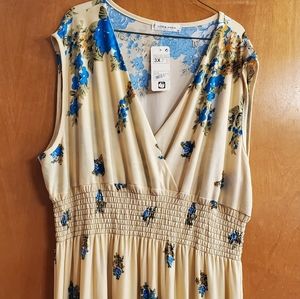 Yellow floral maxi dress